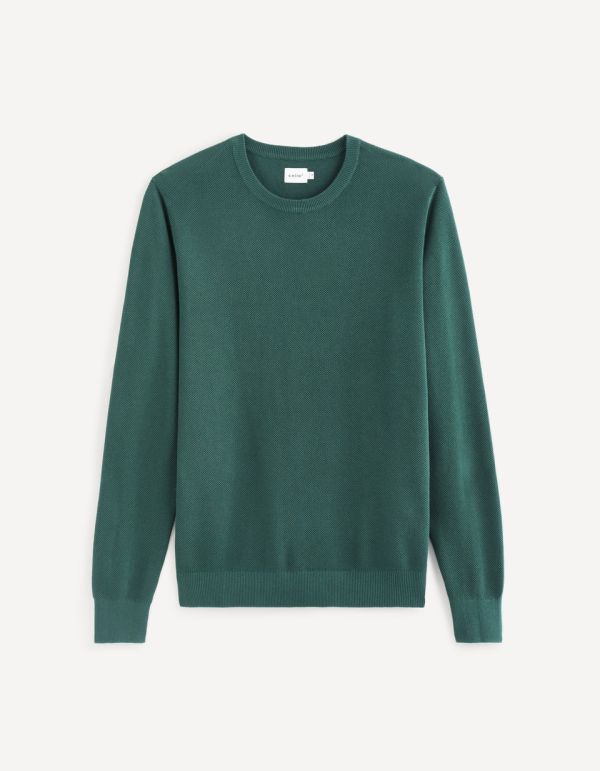Pull col rond 100% coton