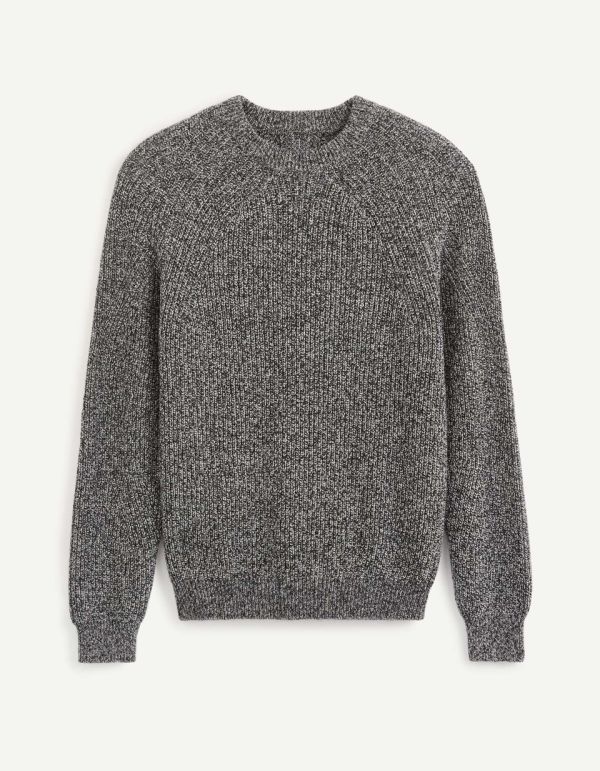 Pull col rond coton mélangé