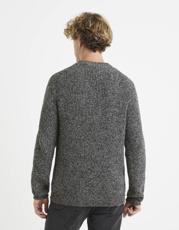 Pull col rond coton mélangé