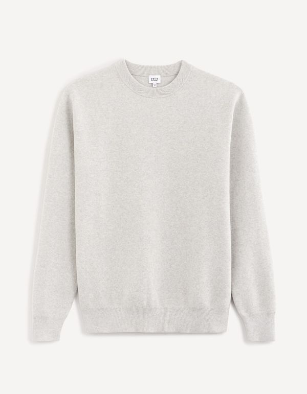 Pull col rond coton mélangé