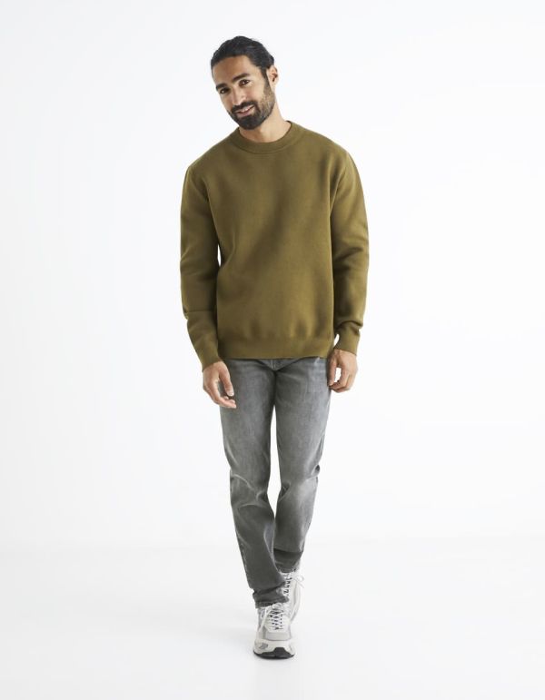 Pull col rond coton mélangé