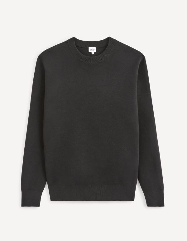 Pull col rond coton mélangé