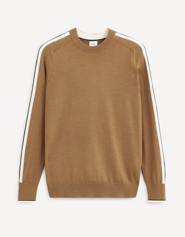 Pull col rond en laine mélangé