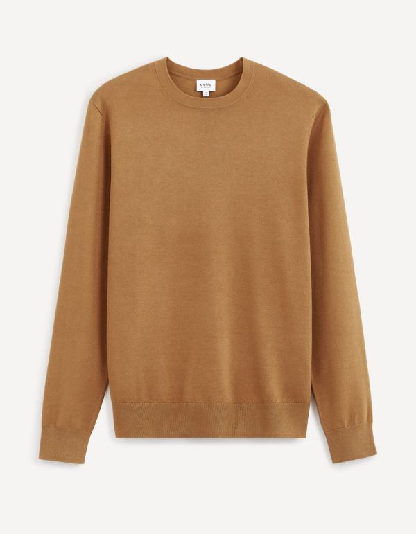 Pull col rond - marron