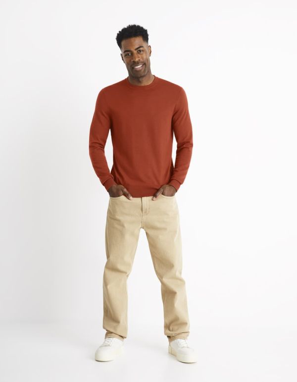 Pull col rond - orange