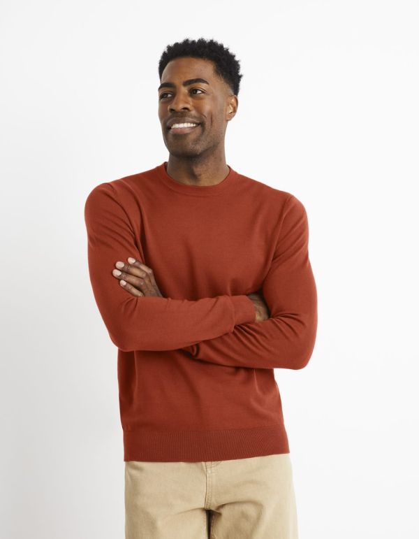 Pull col rond - orange
