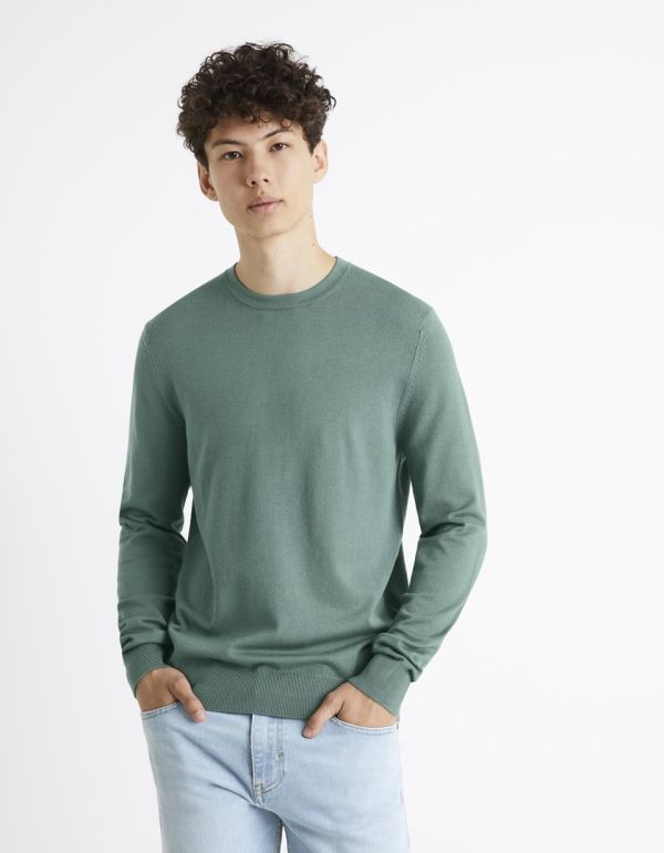 Pull col rond - vert