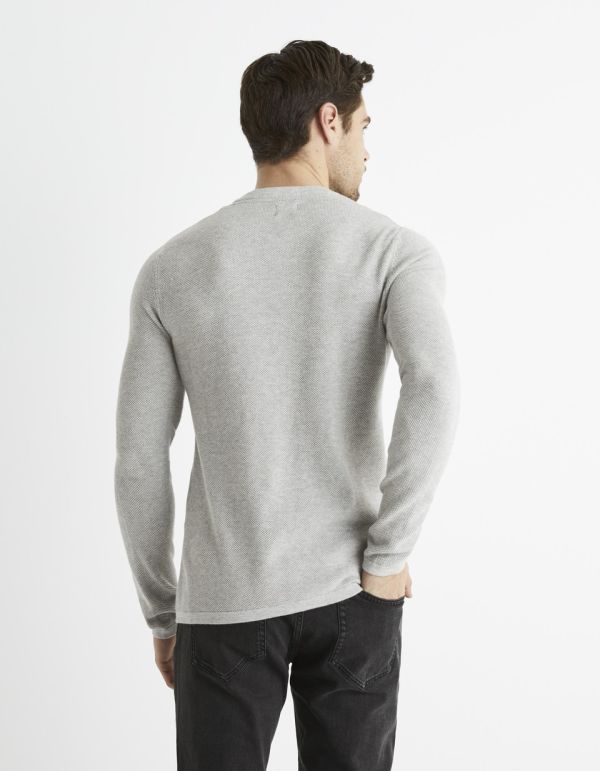 Pull col tunisien 100% coton