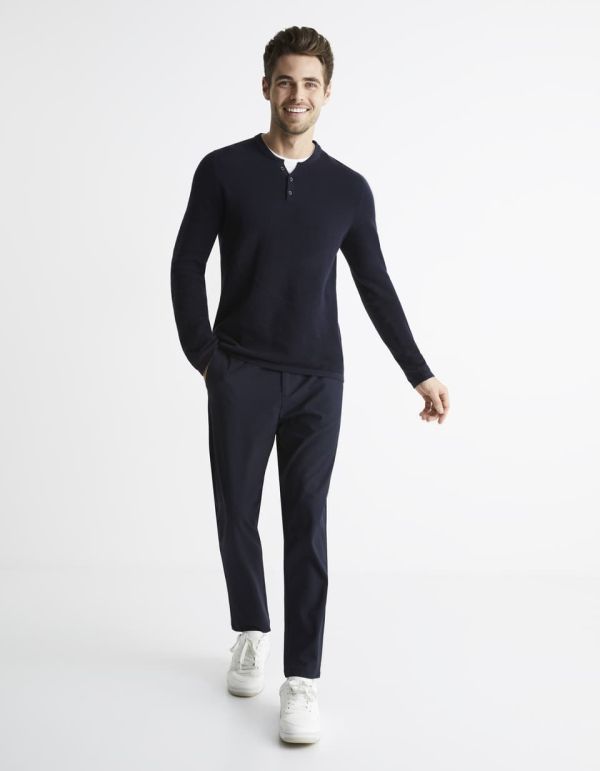 Pull col tunisien 100% coton