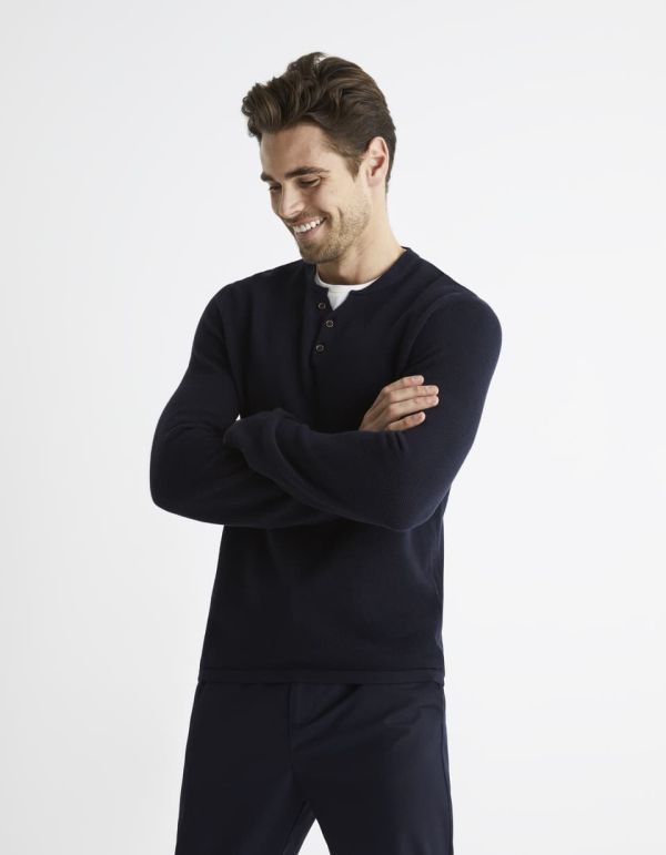 Pull col tunisien 100% coton