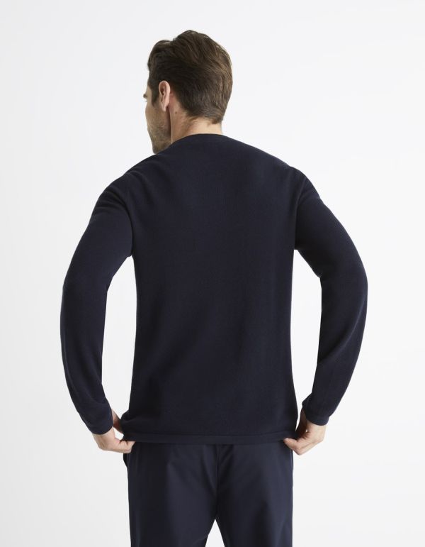 Pull col tunisien 100% coton