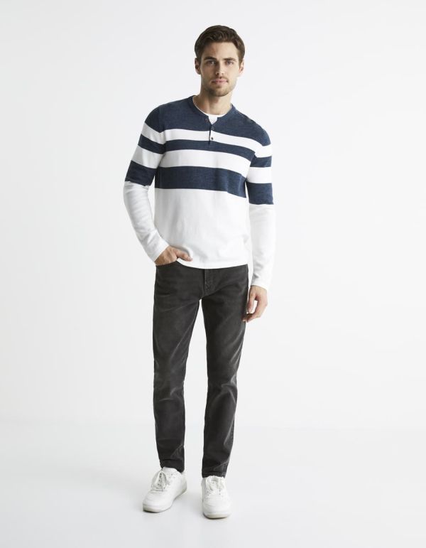 Pull col tunisien 100% coton