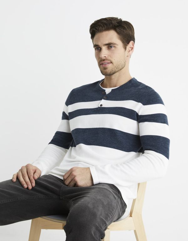 Pull col tunisien 100% coton