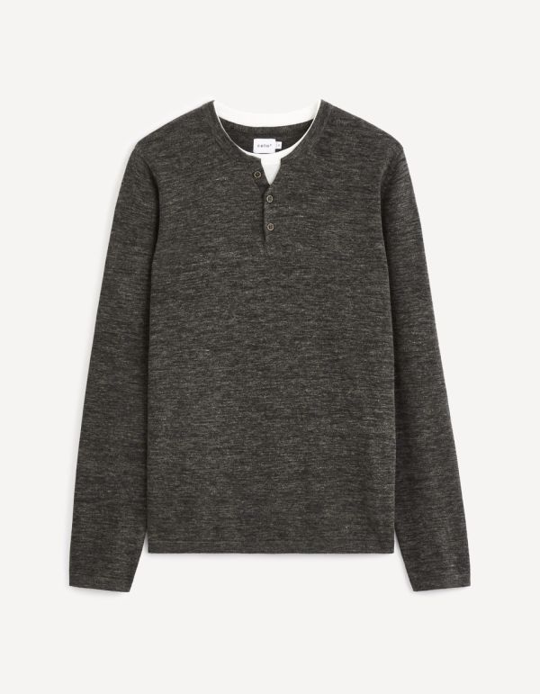 Pull col tunisien 100% coton