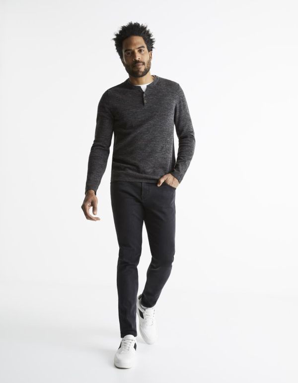 Pull col tunisien 100% coton