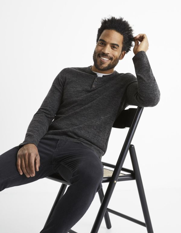 Pull col tunisien 100% coton