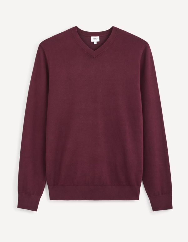 Pull col V - bleu clair