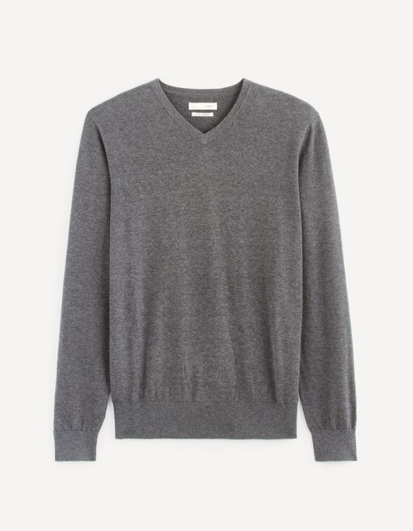 Pull col V coton SUPIMA