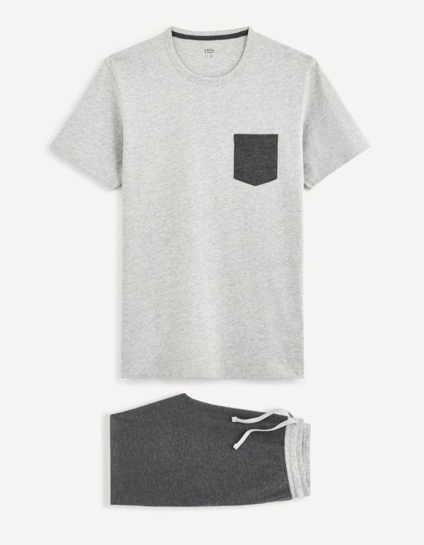 Pyjama manches courtes et short en coton