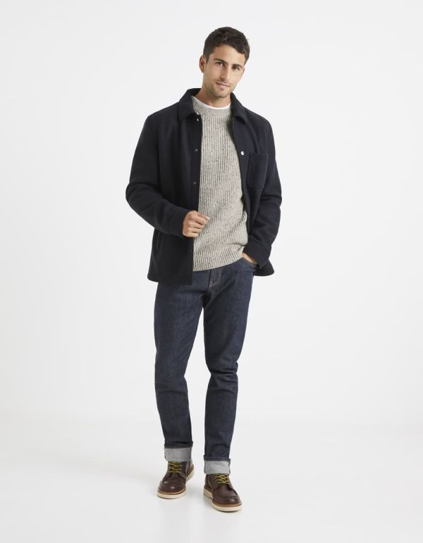 Surchemise unie en maille