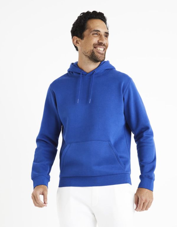 Sweat à capuche - bleu