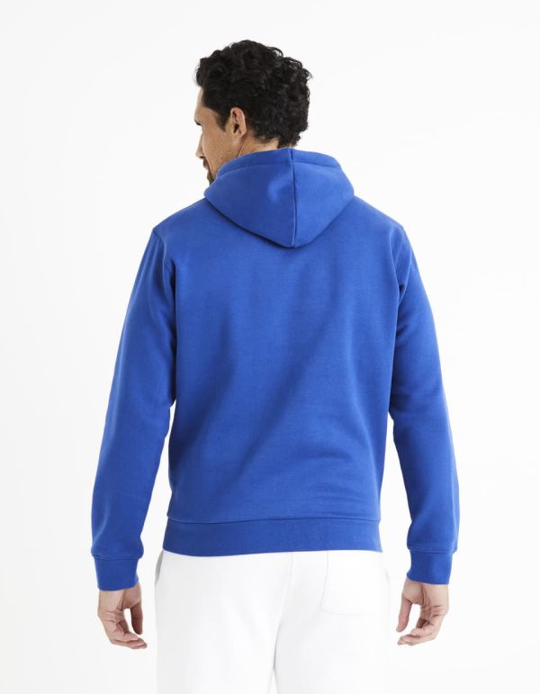 Sweat à capuche - bleu