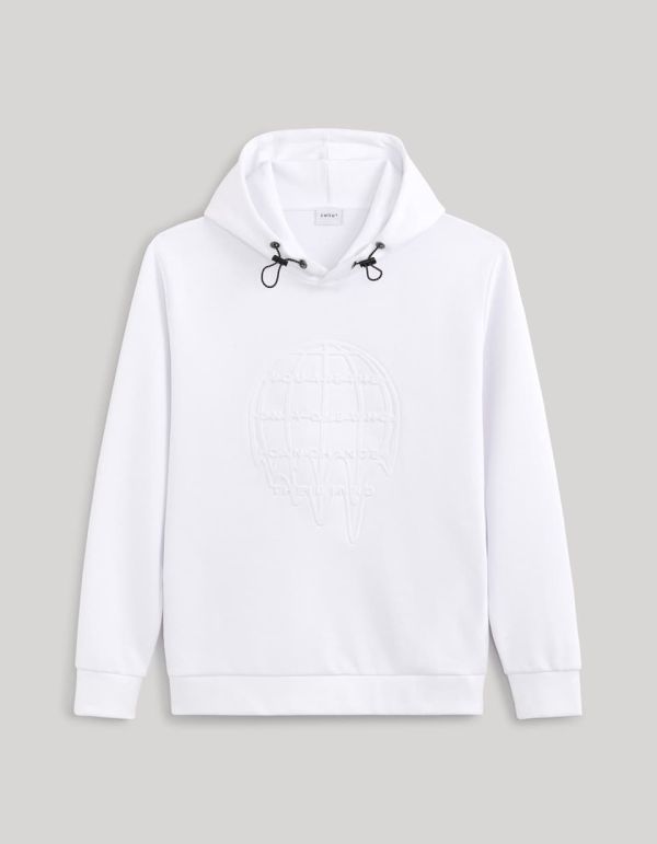 Sweat à capuche en coton mélangé