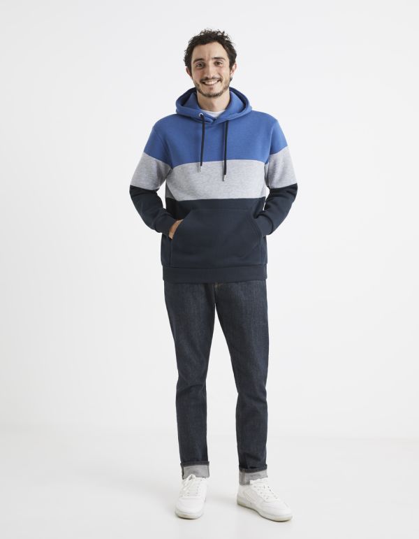 Sweat à capuche en coton mélangé