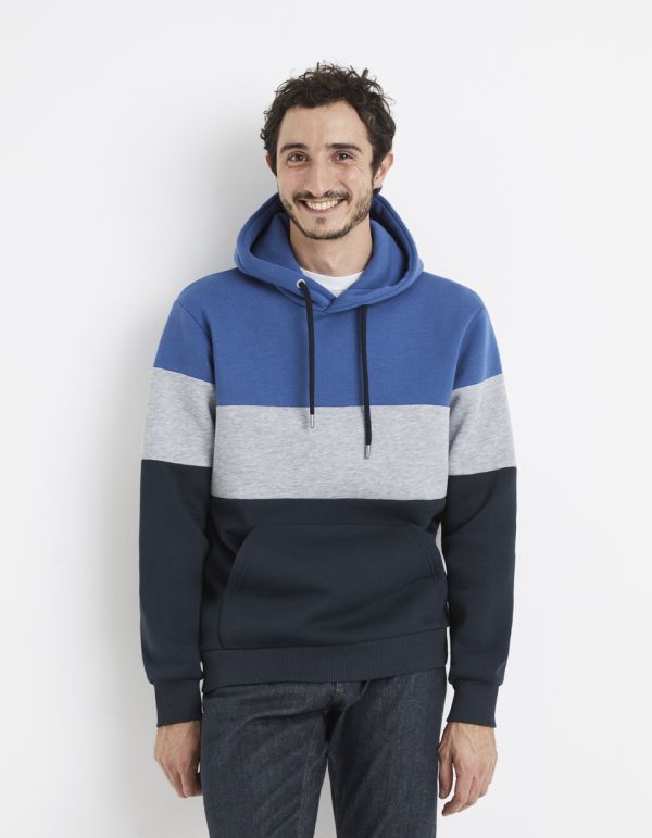 Sweat à capuche en coton mélangé