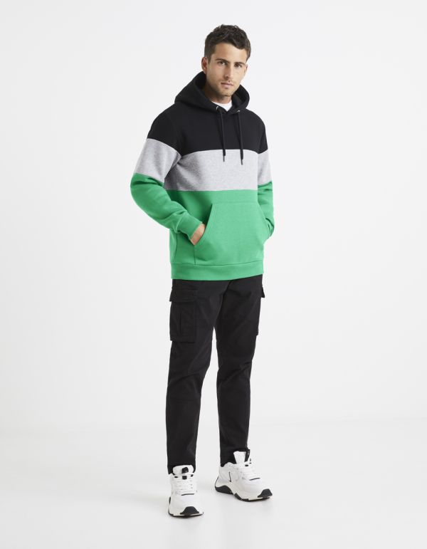 Sweat à capuche en coton mélangé