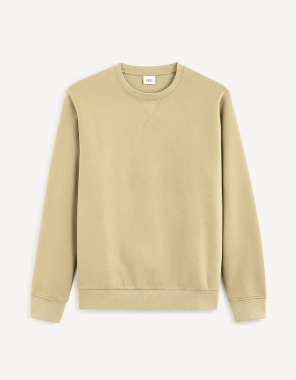 Sweat col rond - beige