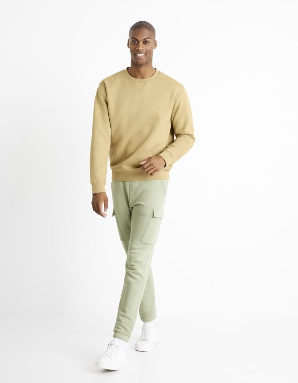 Sweat col rond - beige