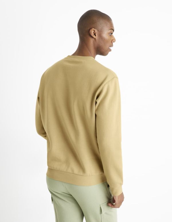 Sweat col rond - beige