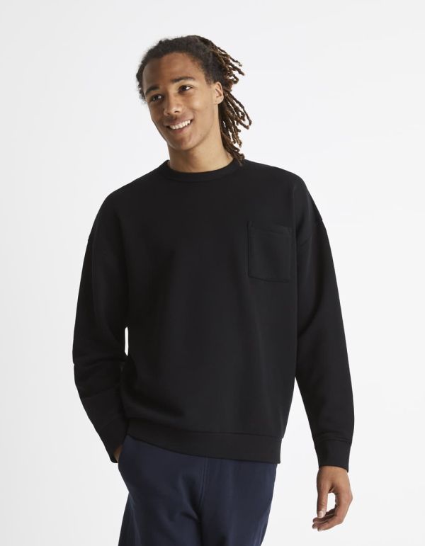 Sweat col rond coton mélangé