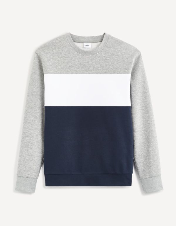 Sweat col rond en coton mélangé