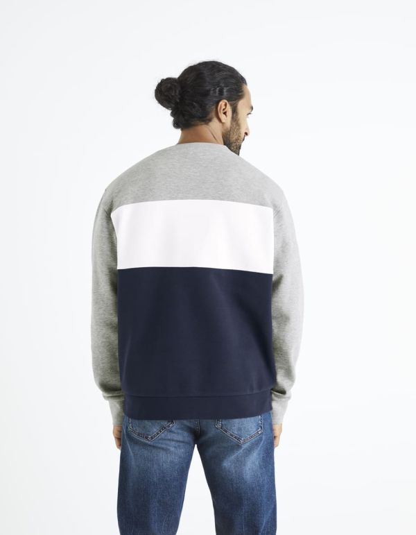 Sweat col rond en coton mélangé