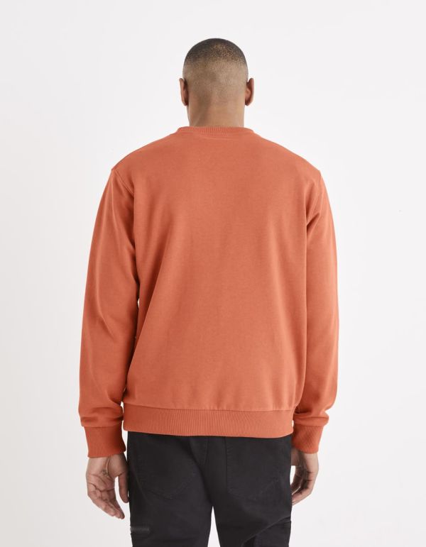 Sweat col rond en coton mélangé