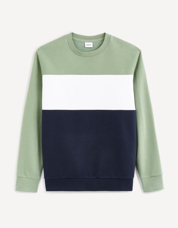 Sweat col rond en coton mélangé