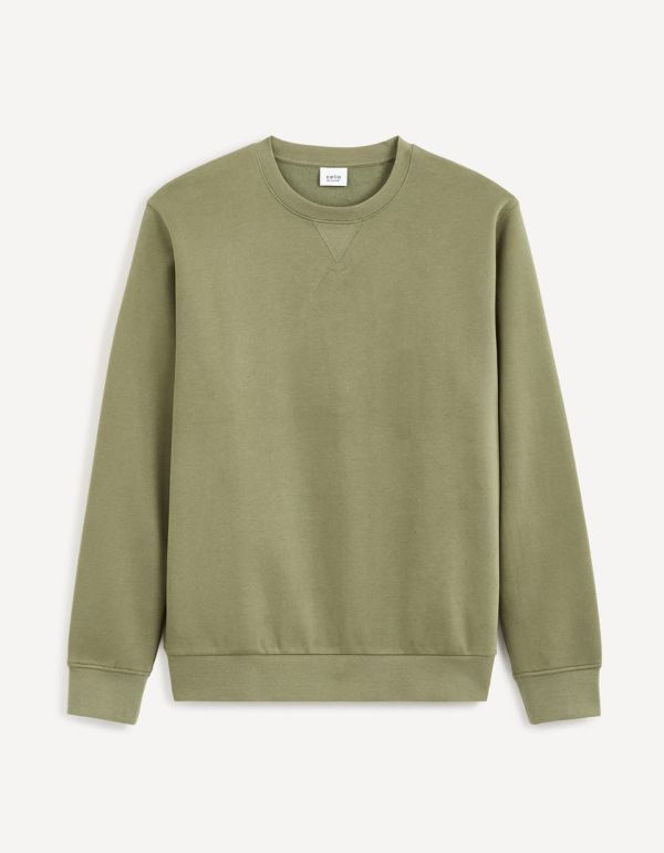 Sweat col rond - kaki
