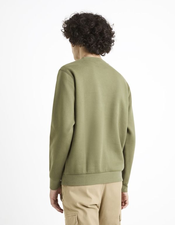 Sweat col rond - kaki