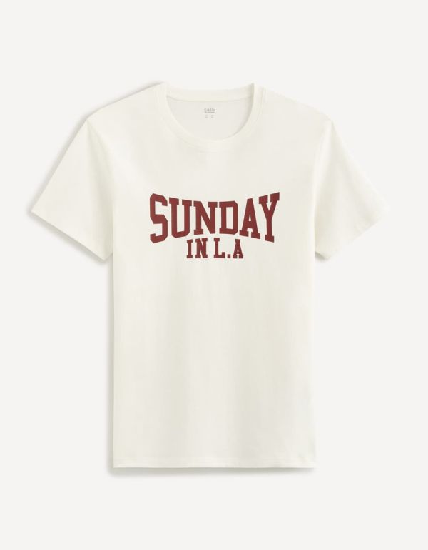 T-shirt col rond 100% coton