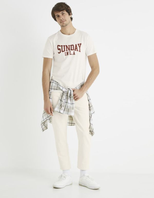 T-shirt col rond 100% coton