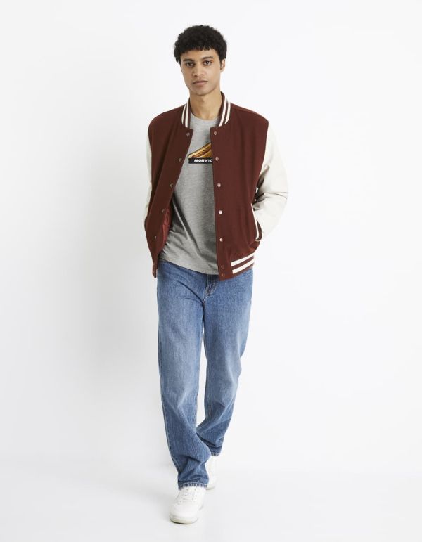 T-shirt col rond 100% coton - gris