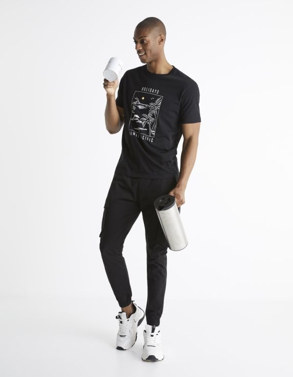 T-shirt col rond 100% coton