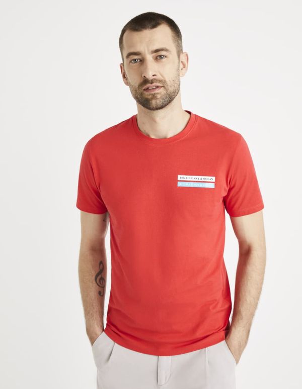 T-shirt col rond 100% coton