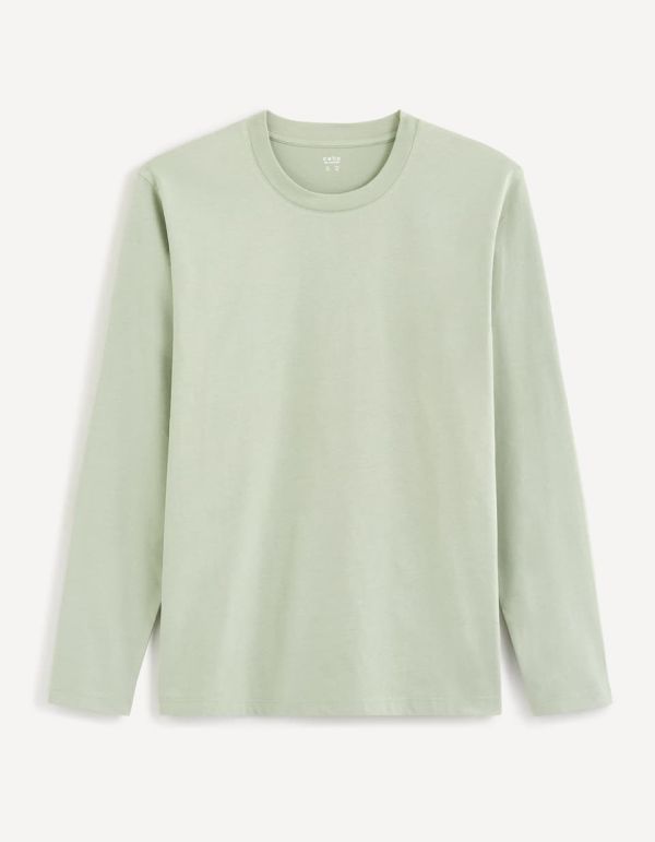 T-shirt col rond 100% coton - vert