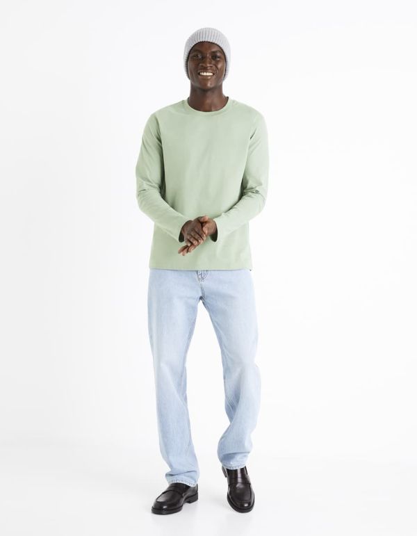 T-shirt col rond 100% coton - vert