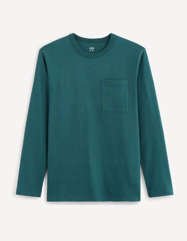 T-shirt col rond 100% coton - vert