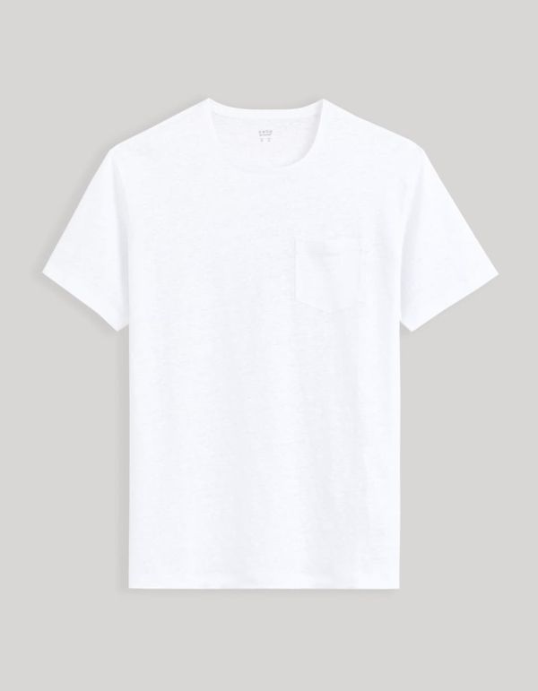 T-shirt col rond 100% lin