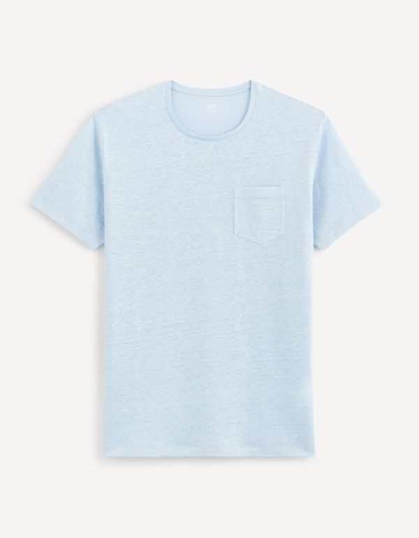 T-shirt col rond 100% lin